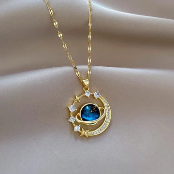 New Arrival Delicate and Beautiful Starry Pendant Necklace With Micro-Inlaid AAA Zirconium Crsytals - Luxury Pendant